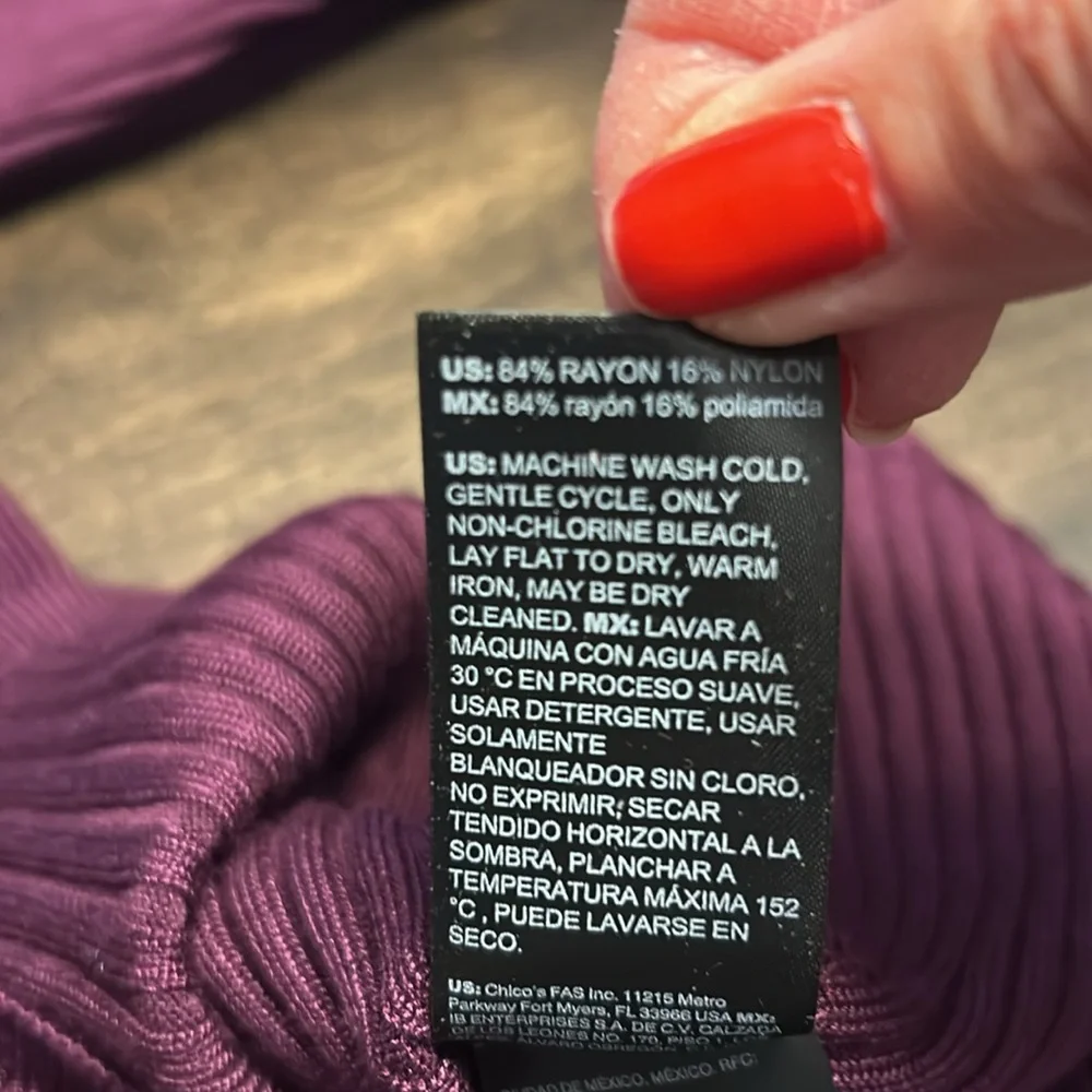 WHBM Plum Noir Ribbed Turtleneck Sweater - Picture 10 of 13